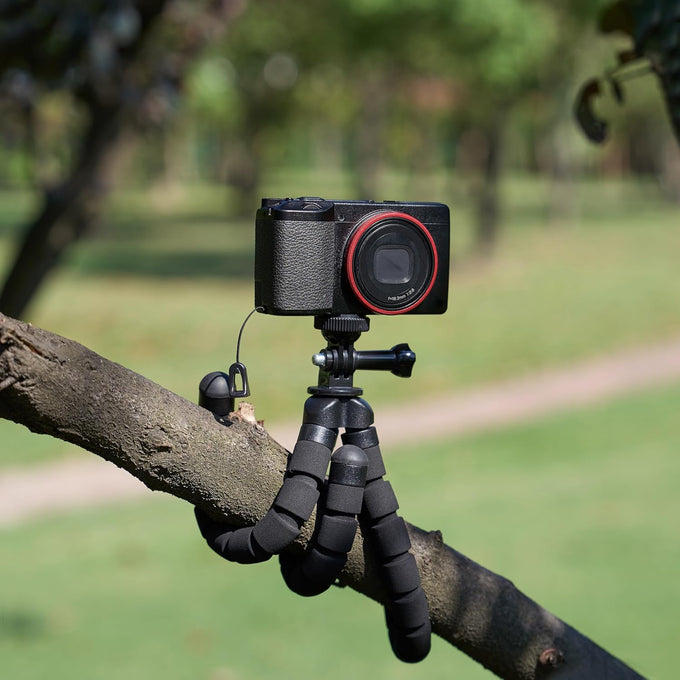 Portable and Flexible Tripod with Wireless Remote and Smartphone Clamp, 10-inch long, Black