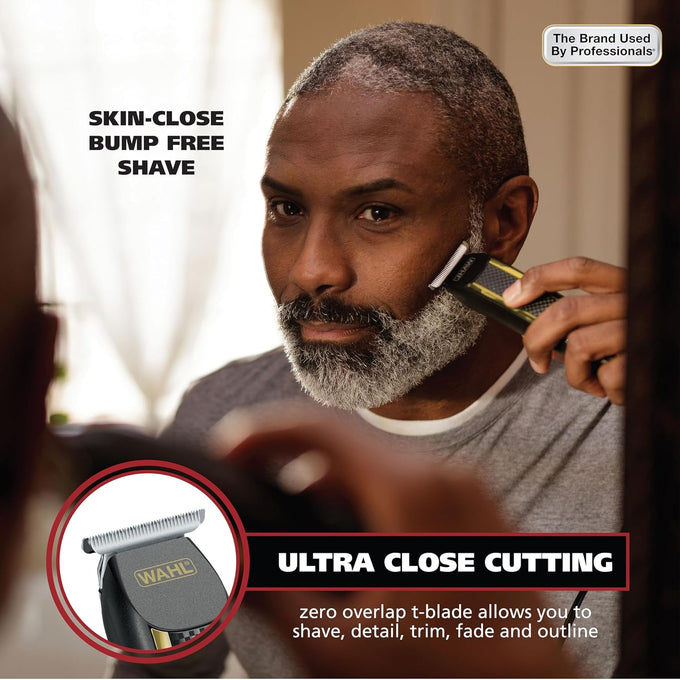 Wahl Edge Pro Bump Free Corded Beard Trimmer for Men Touch Up Trimmer & Grooming Detailer Kit – Perfect for Edging Beards, Mustaches, Hair, & Stubble, – Model 9686-300