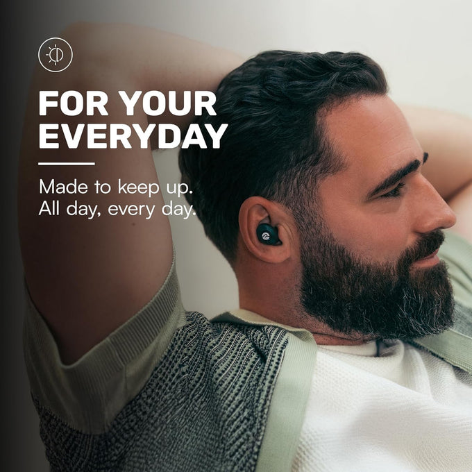 Raycon Everyday Classic Bluetooth Wireless Earbuds + Microphone with Active Noise Canceling, Sweat & Water-Resistant Earphones, Ear Buds Wireless Bluetooth 32 Hours Playtime (Black)
