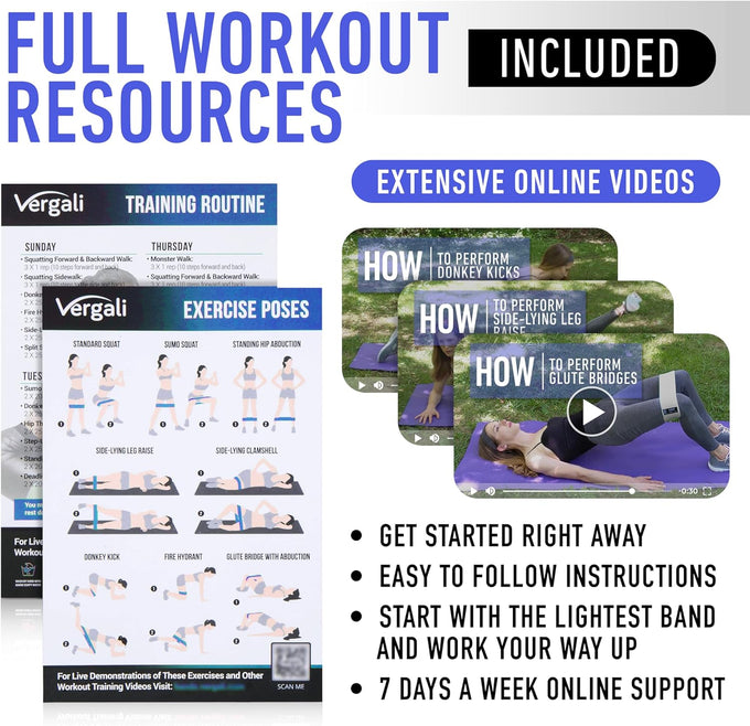 Resistance Bands Set for Working Out with 4 Fabric Elastic Bands