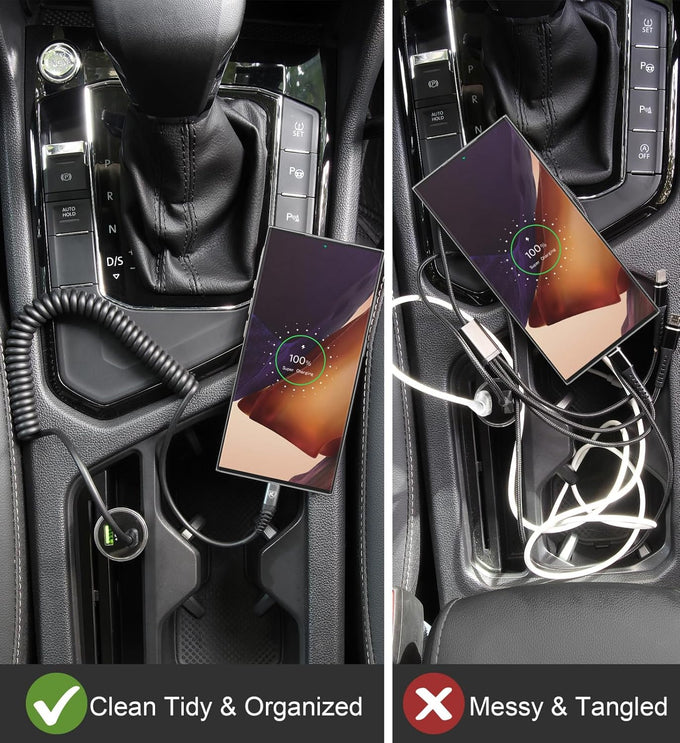 USB C to C Cable 3ft 2Pack Coiled USB C Charger Cable for Car Type C Fast Charging Cable for iPhone 17/16/15/Plus/Pro/Pro Max/Samsung Galaxy S23