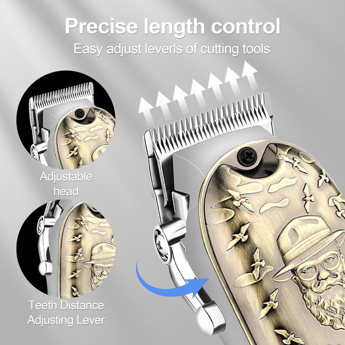 Hair Clippers Set for Men, Hair Clipper Trimmer with LED Display, Professional Cordless Hair Clipper Shaver Beard Trimmer, Hair Cutting Machine for Men, Holiday Gift for Him Father's Day Gift