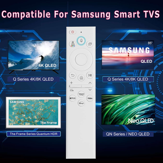 for Samsung Frame TV Remote Replacement, for 2018-2024 Samsung Frame Remote, Voice Function. for Crystal QLED QLED 4K 8K. Bn59-01391A(No Solar).
