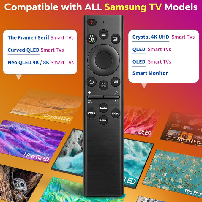 Replacement-for-Samsung-Smart-TV Remote-Control-Universal Compatible with Samsung Frame Curved QLED Crystal UHD TVs