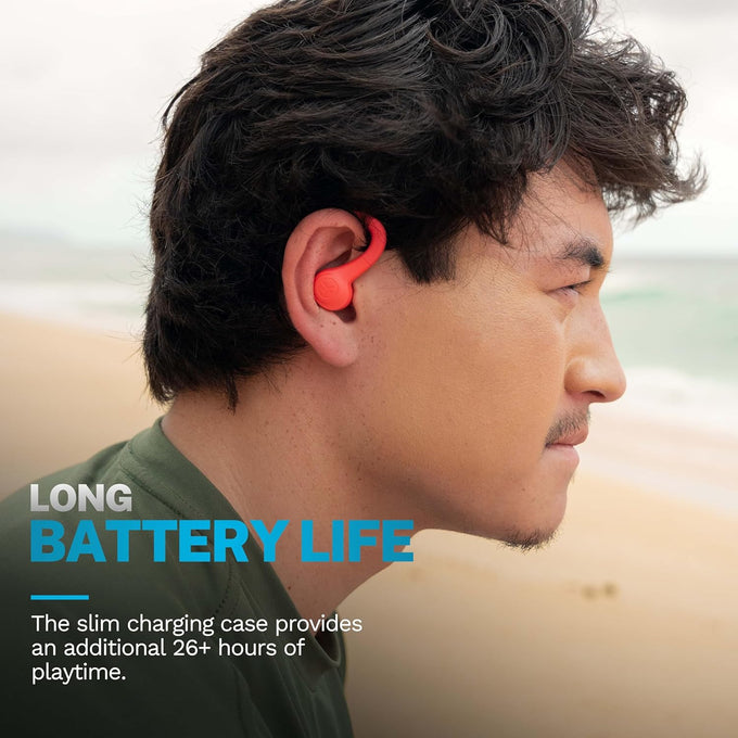 JLab Go Sport+ Wireless Workout Earbuds Featuring C3 Clear Calling, Secure Earhook Sport Design, 35+ Hour Bluetooth Playtime, and 3 EQ Sound Settings (Coral)