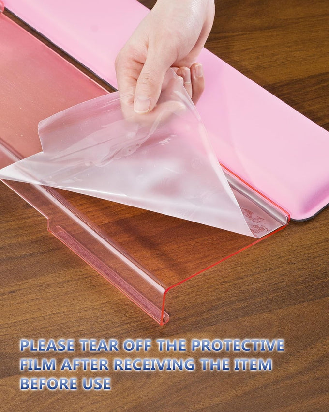Computer Keyboard Wrist Rest Stand for Desktop, Keyboard Holder for Easy Typing with Wrist Pad for Office Desk, Home, School (Pink)