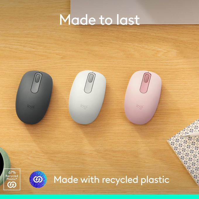 Logitech M196 Bluetooth Wireless Mouse, Compact and Portable Mouse for Laptops, Tablets and More, 12-Month Battery, Smooth Tracking, Compatible with PC and Mac, Windows and macOS - Graphite