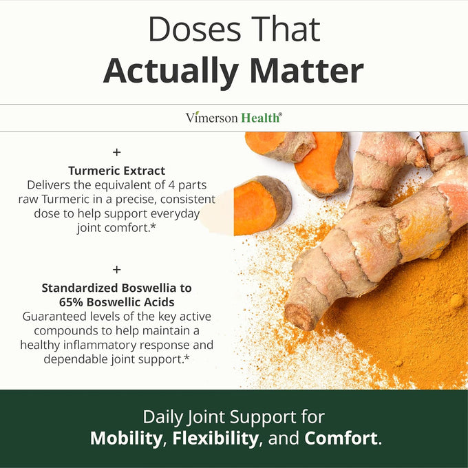 Boswellia Serrata Turmeric Curcumin Supplement for Inflammation and Joint Support