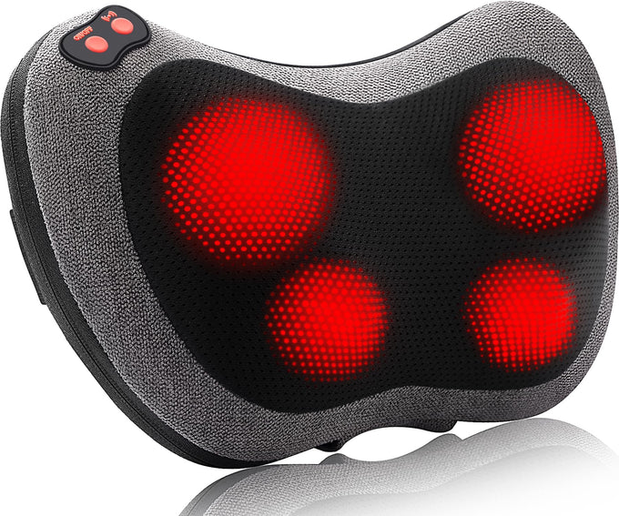 Papillon Shiatsu Back Massager with Heat, Deep Tissue Massage Pillow for Neck,Shoulder,Foot & Lower Back Pain Relief,Electric Kneading Massager for Home, Office, Car-Gifts for Mom, Dad, Men, Women