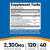Nutricost Turmeric Curcumin with BioPerine, 2300mg, 120 Veggie Capsules, Gluten Free, Non-GMO