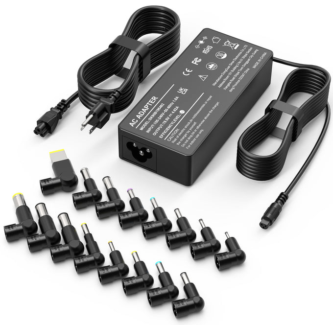 XOUBZ 90W Universal Laptop Charger Compatible with HP Lenovo Dell Acer Asus Toshiba IBM Fujitsu Notebook Ultrabook Chromebook Computer Charger AC Adapter Power Cord with 16 Tips