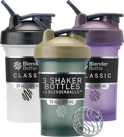 BlenderBottle Classic V2 Shaker Bottle, 3-Pack, 20oz