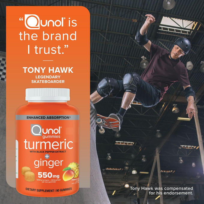 Qunol Turmeric and Ginger with Black Pepper Gummies 90ct