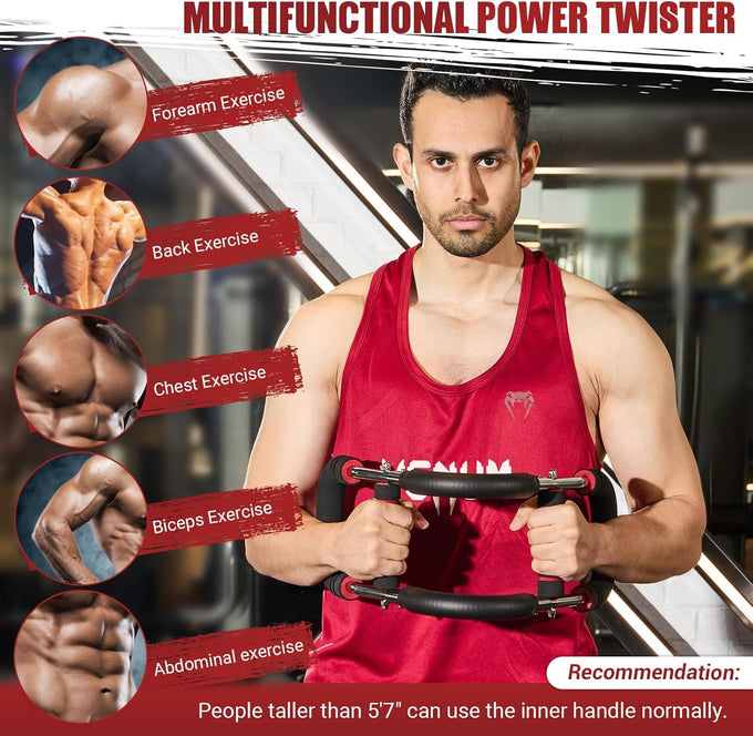 Adjustable Twister Arm Trainer, 30-120 lbs Resistance for Upper Body Workout