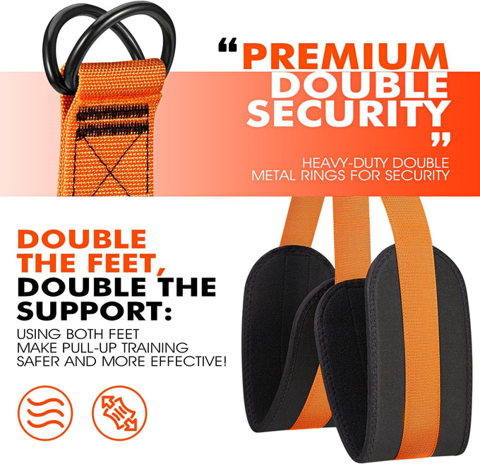HPYGN Two Feet Pull Up Assistance Bands, Heavy Duty Resistance Bands for Pull Up Bar