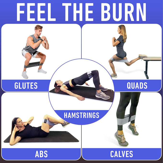 Resistance Bands for Workout with Fabric Elastic Bands for Leg, Glute & Thigh Toning