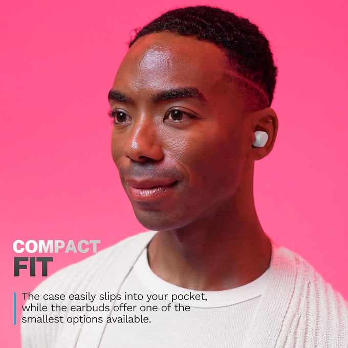 JLab Go Air Pop+ True Wireless Earbuds, in Ear Headphones, Bluetooth Earphones, 35H Playtime Ear Buds, Bluetooth Earbuds with Microphone, USB-C Charging Case, Dual Connect, EQ3 Sound, Cloud White