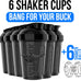 VELOMIX 6-Pack 20oz Protein Shaker Bottles - Leak-Proof, Dishwasher Safe