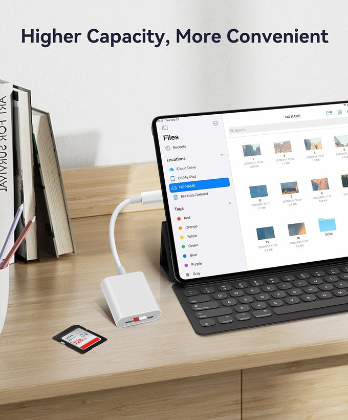 USB C SD Card Reader, WNXSLOAD SD Card Adapter with SD MicroSD Dual Slots for iPhone 15 16 iPad Mac MacBook Laptop, USB-C/TypeC High-Speed Trail Camera Memory Card Reader, Plug & Play - 2 Slots