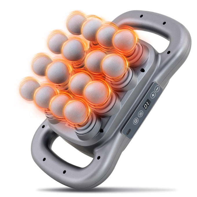 16 Head Massage Gun Set, Deep Tissue Percussion Massager, 2600mAh Electric Massage Tools with 9 Styles & Levels, Dark Grey
