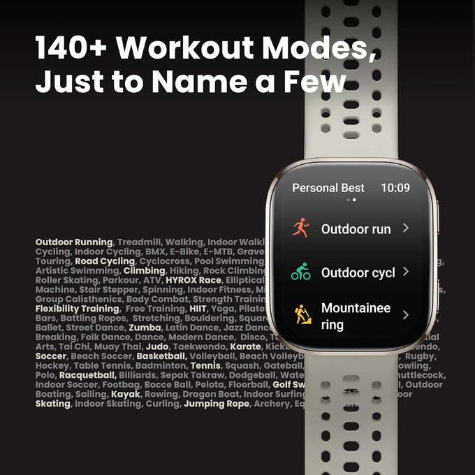 Amazfit Bip 6 Smart Watch 46mm, 14 Day Battery, 1.97" AMOLED Display, GPS & Free Maps, AI, Bluetooth Call & Text, Health, Fitness & Sleep Tracker, 140+ Workout Modes, 5 ATM Water-Resistance, Black