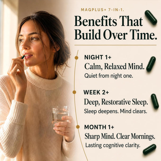 Magnesium L-Threonate with Apigenin, Valerian Root & L-Theanine – No Melatonin Restful Sleep & Brain Supplement – Clinically Studied 7-Ingredient Formula – Memory & Focus – 60 Capsules