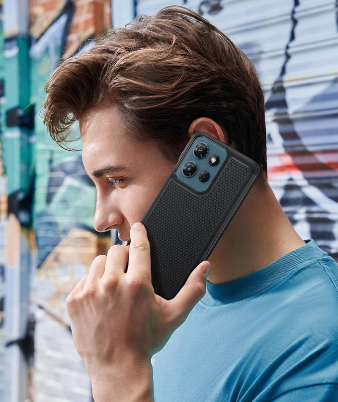 FNTCASE for Moto G 2026/2025 Case: Moto G Play 2026/Moto G Power 2025 Case Dual Layer Military Protective Heavy Duty Cell Phone Cover with Screen Protector Shockproof Rugged Non Slip Textured (Black)