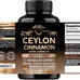 Ceylon Cinnamon Capsules - Extra Strength - 20:1 Extract Supplement