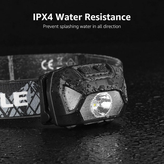 Lepro LE Headlamp Rechargeable, LED Head Lamp with 6 Modes for Camping & Hiking Gear Essentials, IPX4 Waterproof High Lumen Bright Headlight Flashlights with Adjustable Headband, USB Cable Include