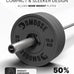 DMoose Fitness Barbell Clips 2 Inch - Quick Release Collars for Weightlifting