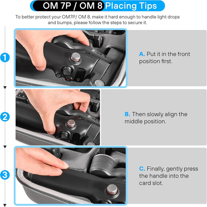 STARTRC PHOTO Osmo Mobile 7P/8 Case, Portable PU Shoulder Bag for DJI OM 7 Pro/OM8 Gimbal Stabilizer Travel Case for DJI Osmo Mobile 8/7/7P Accessories