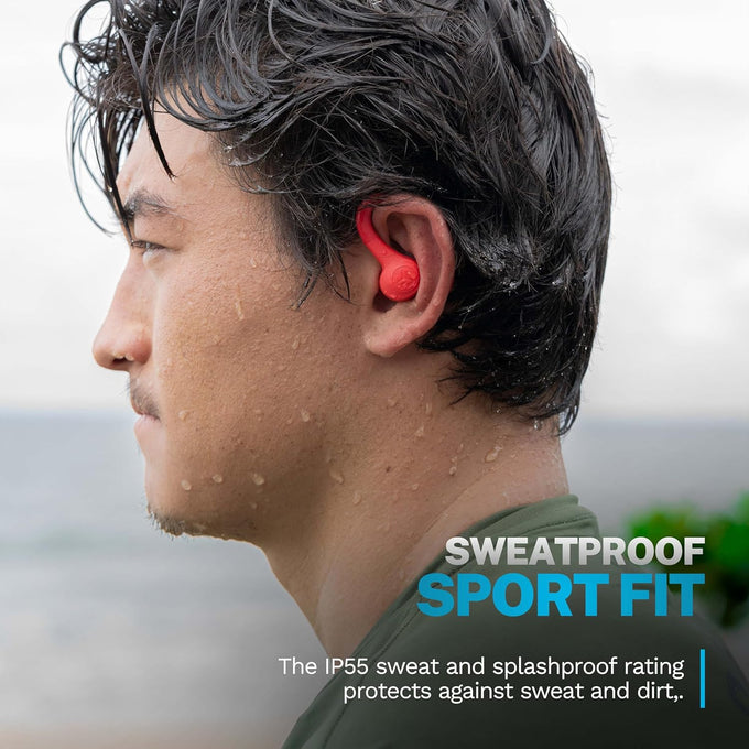 JLab Go Sport+ Wireless Workout Earbuds Featuring C3 Clear Calling, Secure Earhook Sport Design, 35+ Hour Bluetooth Playtime, and 3 EQ Sound Settings (Coral)