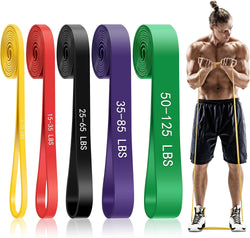 5-Level Resistance Bands for Full-Body Workout, Pull Up Assist Bands for Men & Women