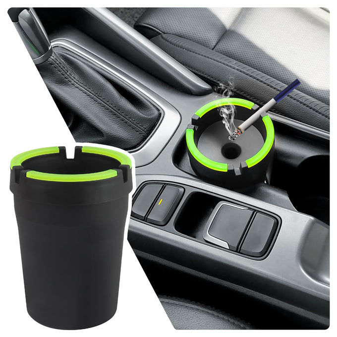 Smokeless Ashtray,Portable Car Ashtrays for Cup Holder Smell Proof,Multifunctional Ashtray with Lid Smell Proof for Ccar Truck SUV Keep Car Interior Accessories Tidy (Black)