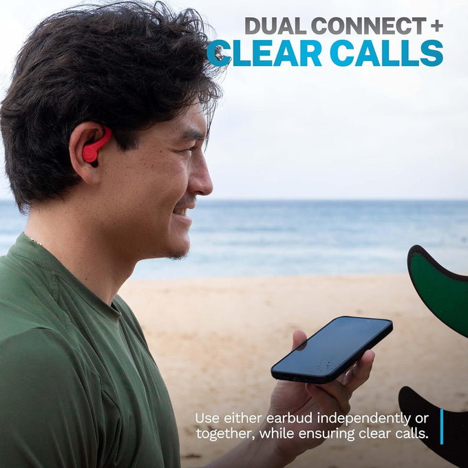 JLab Go Sport+ Wireless Workout Earbuds Featuring C3 Clear Calling, Secure Earhook Sport Design, 35+ Hour Bluetooth Playtime, and 3 EQ Sound Settings (Coral)