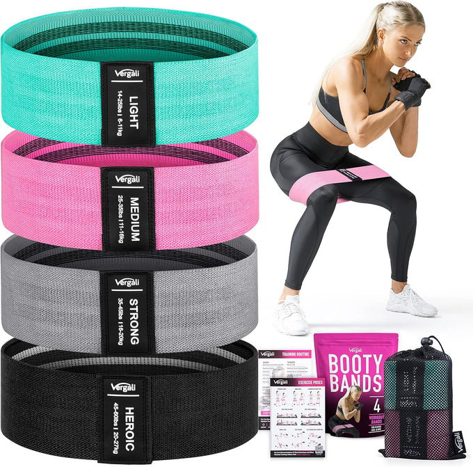 Resistance Bands for Workout with Fabric Elastic Bands for Leg, Glute & Thigh Toning