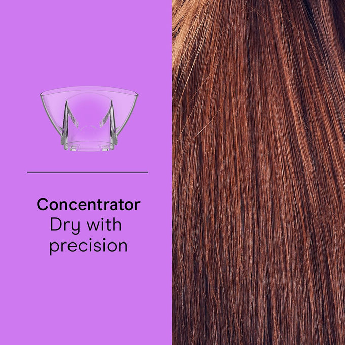 Conair Double Ceramic Ionic Hair Dryer, 1875W Blow Dryer with Diffuser & Concentrator (White)