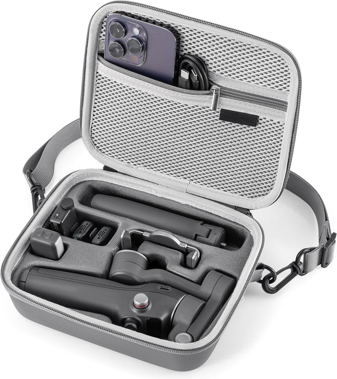 STARTRC PHOTO Osmo Mobile 7P/8 Case, Portable PU Shoulder Bag for DJI OM 7 Pro/OM8 Gimbal Stabilizer Travel Case for DJI Osmo Mobile 8/7/7P Accessories