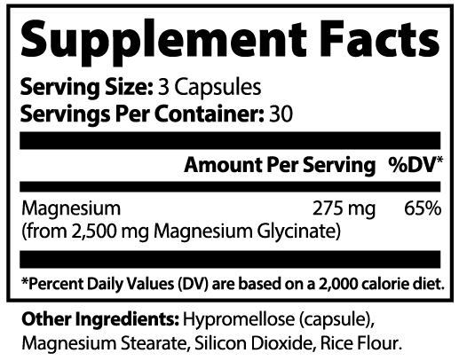Elevana Magnesium Glycinate 275 mg per Serving, 90 Capsules